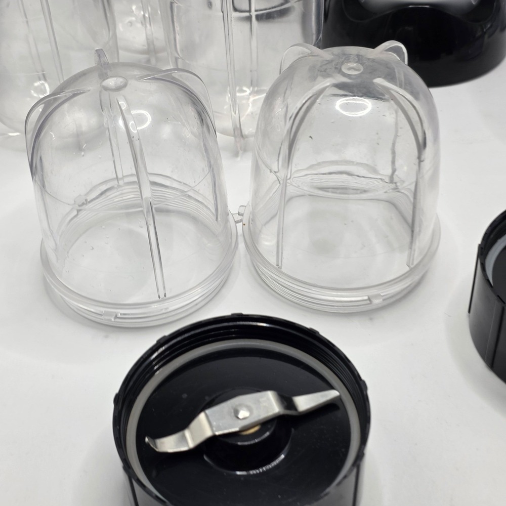 Magic Bullet Personal Blender Silver Black 13 Piece Set Mugs Blades Replacements - Picture 7 of 7